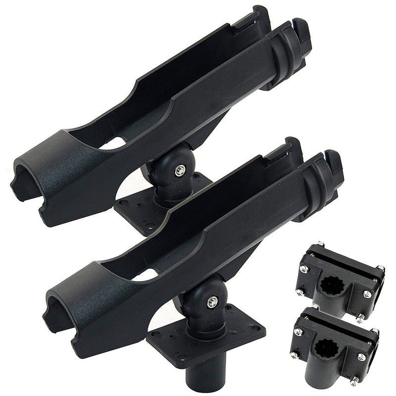 Shaddock Fishing Power Lock Rod Holder with 2 Side Mounts Adjustable Boat Fishing Rod Racks SHADDOCK FISHING (2PCS 04# Multi-Positional Mounting) - Image 1